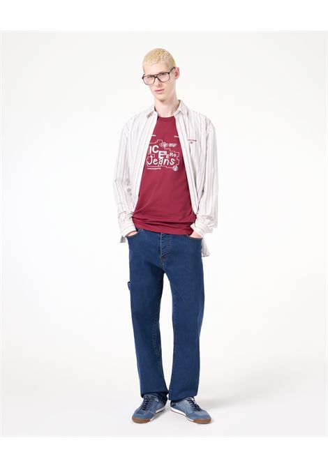 T-shirt in jersey con stampa bordeaux ICEBERG | F016 P4004624